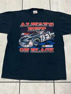 Vintage Dale Earnhardt Shirt AOP Bet On Black Made USA Sz XL Black RCR Chase